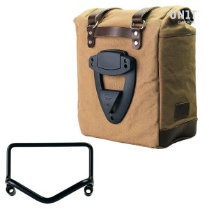 Alforja lateral scram 22l-30l en lona + marco r18 para escape fishtail