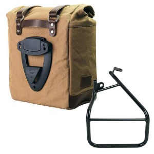 Alforja lateral scram canvas 22l-30l + subchasis izquierdo sportster s 1250
