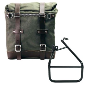 Alforja lateral scram canvas 22l-30l + subchasis izquierdo sportster s 1250