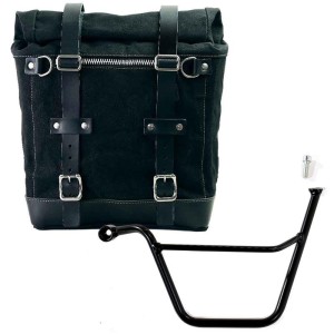 Alforja lateral scram en lona 22l-30l + subchasis izquierdo triumph bonneville t100 (2001-2016)