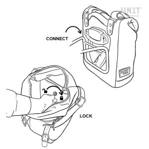 Bolsa lateral de lona scram 22l-30l + cuadro triumph speed twin 900 (2025 en adelante) derecha