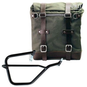Alforja lateral scram en lona 22l-30l + subchasis derecho yamaha