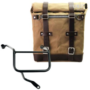 Alforja lateral scram en lona 22l-30l + subchasis derecho yamaha