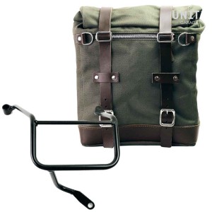 Alforja lateral scram en lona 22l-30l + subchasis derecho yamaha