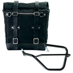 Alforja lateral scram en lona 22l-30l + subchasis izquierdo yamaha
