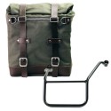 Alforja lateral scram en lona 22l-30l + subchasis izquierdo yamaha