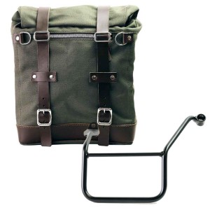 Alforja lateral scram en lona 22l-30l + subchasis izquierdo yamaha