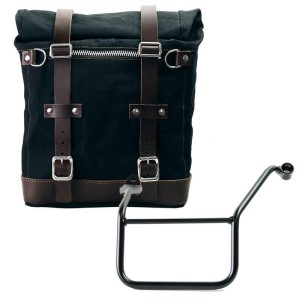 Alforja lateral scram en lona 22l-30l + subchasis izquierdo yamaha