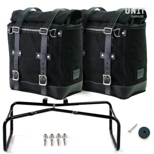 Dos alforjas laterales scram en lona 22l-30l + chasis doble ninet