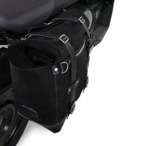 Alforja lateral scram split cuero 22l-30l + chasis derecho bmw ce 04