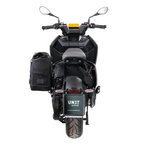 Alforja lateral scram split cuero 22l-30l + chasis izquierdo bmw ce 04