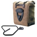 Alforja lateral scram split cuero 22l-30l + cuadro bobber guzzi v9 derecha