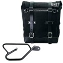 Alforja lateral scram split cuero 22l-30l + cuadro bobber guzzi v9 derecha