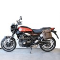 Alforja lateral scram split cuero 22l-30l + chasis izquierdo kawasaki z650rs - z900rs