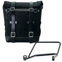 Alforja lateral scram split cuero 22l-30l + chasis izquierdo kawasaki z650rs - z900rs