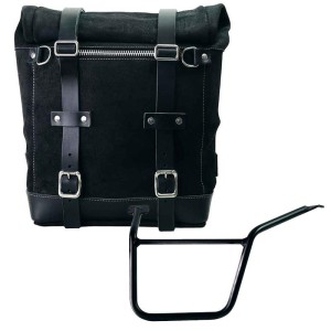 Alforja lateral scram 22l-30l split cuero + chasis pan america 1250 izquierdo