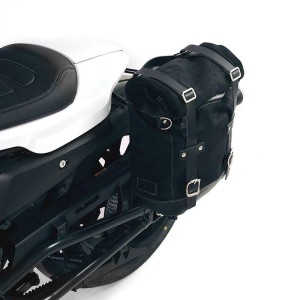 Alforja lateral scram split cuero 22l-30l + sportster s 1250 cuadro izquierdo