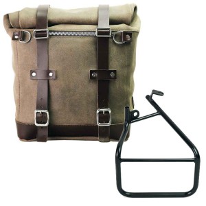 Alforja lateral scram split cuero 22l-30l + sportster s 1250 cuadro izquierdo