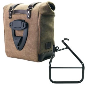 Alforja lateral scram split cuero 22l-30l + sportster s 1250 cuadro izquierdo