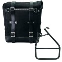 Alforja lateral scram split cuero 22l-30l + sportster s 1250 cuadro izquierdo