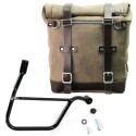 Alforja lateral scram waxed suede 22l-30l + subchasis derecho triumph street serie 900 (2017 en adelante)