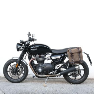 Alforja lateral scram ante encerado 22l-30l + subchasis izquierdo triumph speed twin 1200 (2019 en adelante)