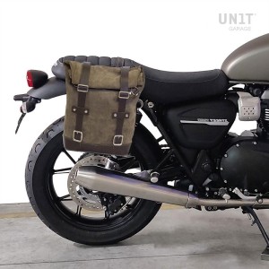 Alforja lateral scram ante encerado 22l-30l + subchasis derecho triumph street twin-speed twin 900 (2016 en adelante)