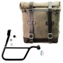 Alforja lateral scram waxed suede 22l-30l + subchasis derecho triumph t100 (2017 en adelante)