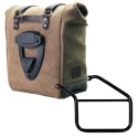 Alforja lateral scram split cuero 22l-30l + subchasis izquierdo triumph trident 660