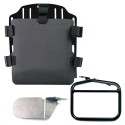 Portabolsa de aluminio con frontal ajustable de hypalon y enganche rápido + marco