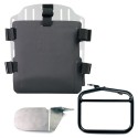Portabolsa de aluminio con frontal ajustable de hypalon y enganche rápido + marco