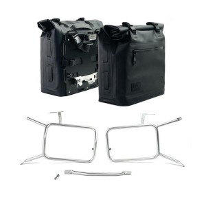 Dos bolsas laterales khali en tpu 35l - 45l + par de placas de aluminio con marcos ninet
