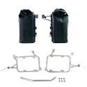 Dos bolsas laterales khali en tpu 35l - 45l + par de placas de aluminio con marcos r1200gs lc - r1250gs & adv