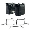 Dos bolsas laterales khali en tpu 35l - 45l + par de placas de aluminio con marcos yamaha
