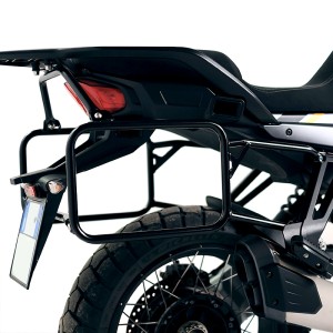 Dos alforjas laterales khali de tpu de 35l - 45l + par de placas de aluminio con marcos para moto guzzi stelvio (a partir de 202