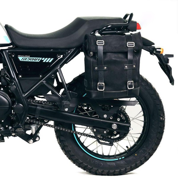 Bolsa de cuero 10l-14l + cuadro royal enfield himalayan, scram 411 izquierda