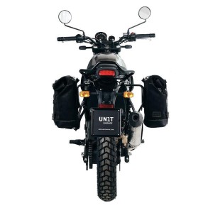 Bolsa de cuero 10l-14l + cuadro royal enfield himalayan, scram 411 derecho