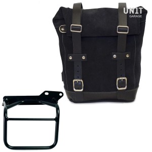 Bolsa de cuero 10l-14l + cuadro royal enfield himalayan, scram 411 derecho