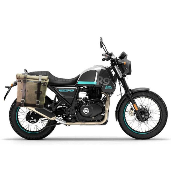 Bolso lateral scram en serraje 22l-30l + cuadro royal enfield himalayan, scram 411 derecho