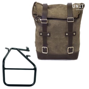 Bolsa de cuero 10l-14l + marco derecho de alforjas para sportail r18 kit