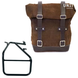 Bolsa de cuero 10l-14l + marco derecho de alforjas para sportail r18 kit
