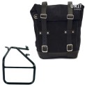Bolsa de cuero 10l-14l + marco derecho de alforjas para sportail r18 kit