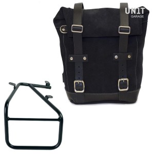 Bolsa de cuero 10l-14l + marco derecho de alforjas para sportail r18 kit