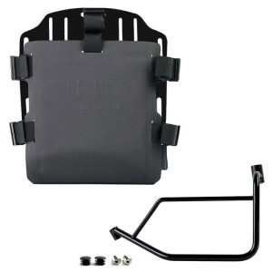 Portabolsas de aluminio con frontal hypalon regulable y enganche rápido + chasis izquierdo ducati desertx
