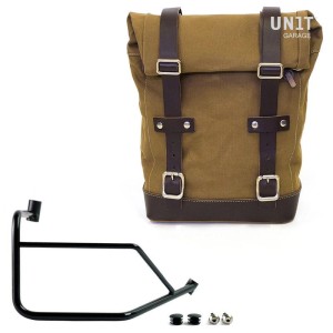 Alforja lateral canvas 10l-14l + subchasis derecho ducati desertx