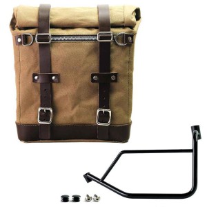 Alforja lateral scram en canvas 22l-30l + subchasis izquierdo ducati desertx