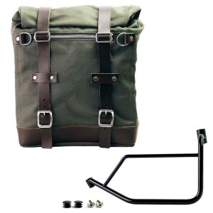Alforja lateral scram en canvas 22l-30l + subchasis izquierdo ducati desertx
