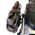 Portabolsas de aluminio con frontal de cuero regulable y enganche rápido + chasis izquierdo ducati desertx