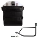 Portabolsas de aluminio con frontal de cuero regulable y enganche rápido + chasis izquierdo ducati desertx