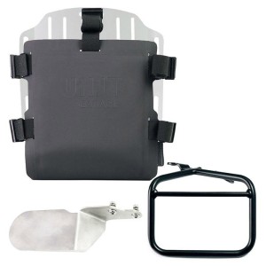 Portabolsas de aluminio con frontal hypalon regulable y enganche rápido + chasis derecho ducati desert sled